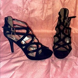 Black Strappy High Heels